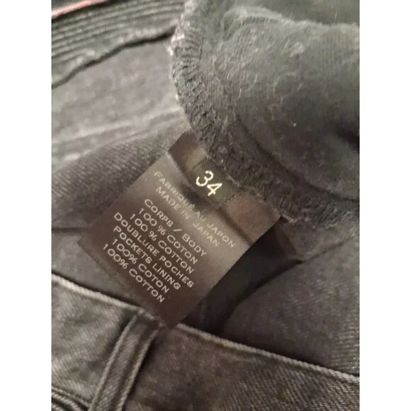Balmain Men's Grey Biker Jeans Made In Japan Size 34 - Picture 7 of 10